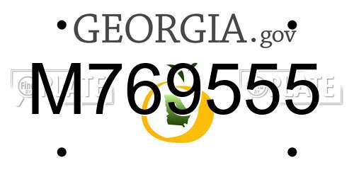 M769555 Georgia License Plate