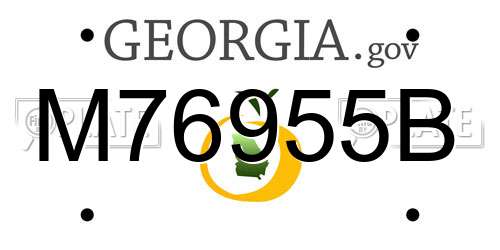 M76955B Georgia License Plate