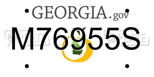 M76955S Georgia License Plate