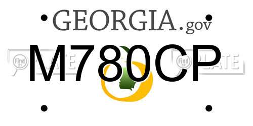 M780CP Georgia License Plate