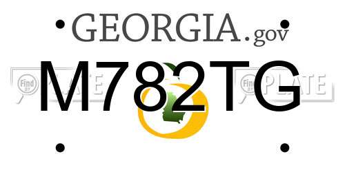 M782TG Georgia License Plate