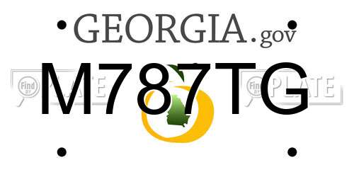 M787TG Georgia License Plate