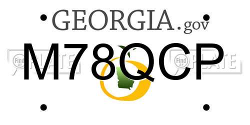 M78QCP Georgia License Plate