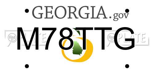 M78TTG Georgia License Plate