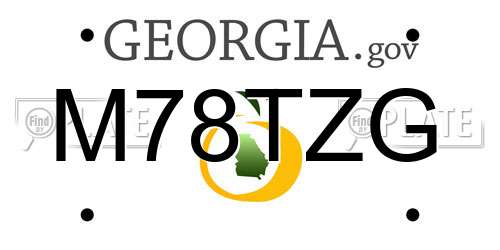 M78TZG Georgia License Plate