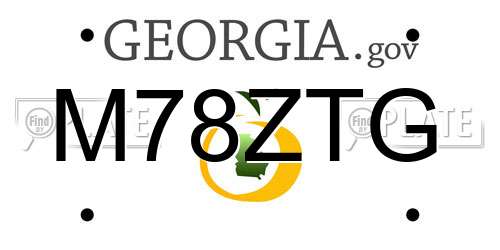 M78ZTG Georgia License Plate