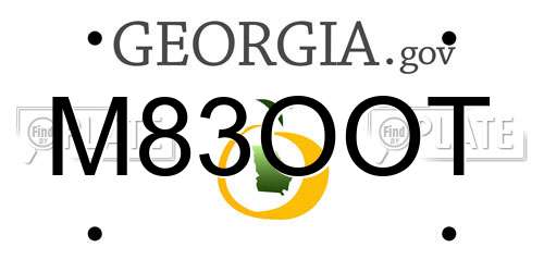 M83OOT Georgia License Plate