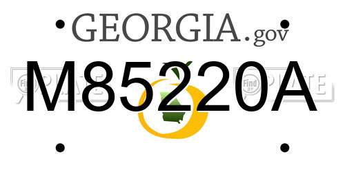 M85220A Georgia License Plate