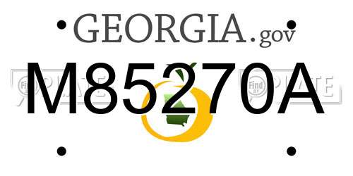 M85270A Georgia License Plate