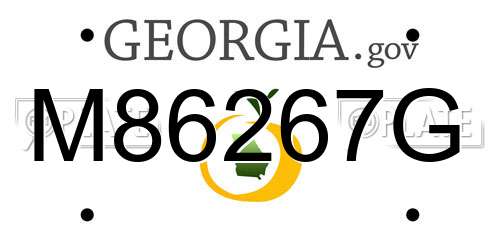 M86267G Georgia License Plate