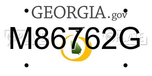 M86762G Georgia License Plate