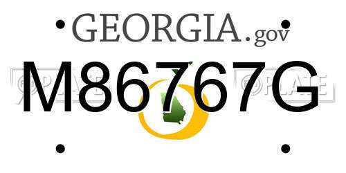 M86767G Georgia License Plate