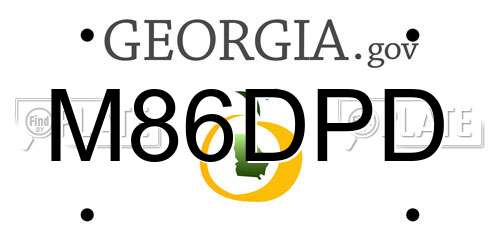 M86DPD Georgia License Plate