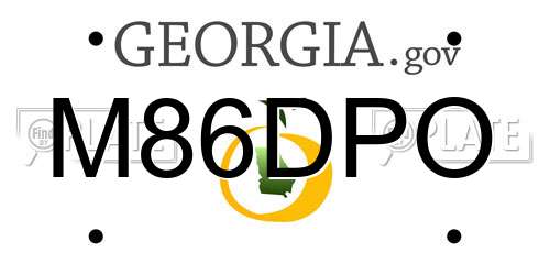 M86DPO Georgia License Plate