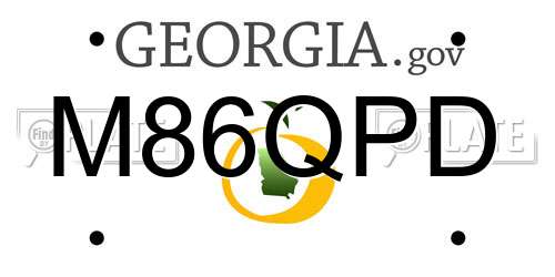 M86QPD Georgia License Plate