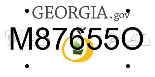 M87655O Georgia License Plate