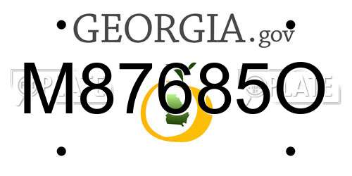 M87685O Georgia License Plate