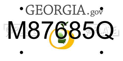 M87685Q Georgia License Plate