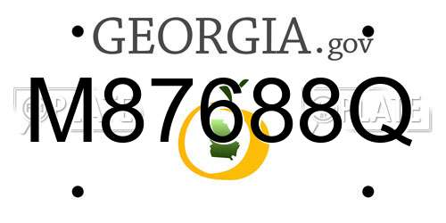 M87688Q Georgia License Plate