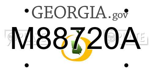 M88720A Georgia License Plate