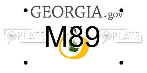 M89 Georgia License Plate