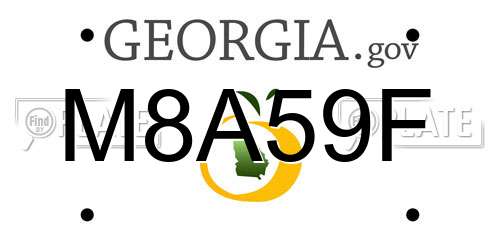 M8A59F Georgia License Plate