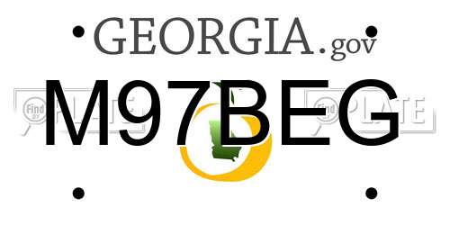 M97BEG Georgia License Plate