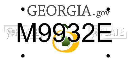 M9932E Georgia License Plate