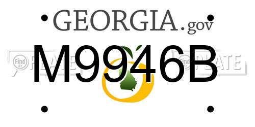M9946B Georgia License Plate