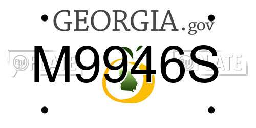 M9946S Georgia License Plate