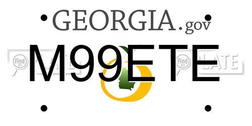 M99ETE Georgia License Plate