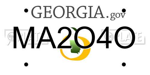 MA2O4O Georgia License Plate