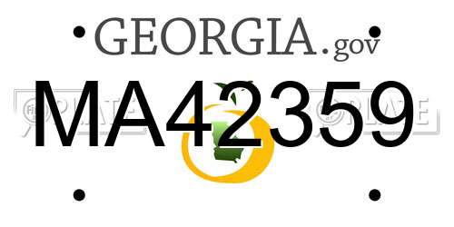 MA42359 Georgia License Plate