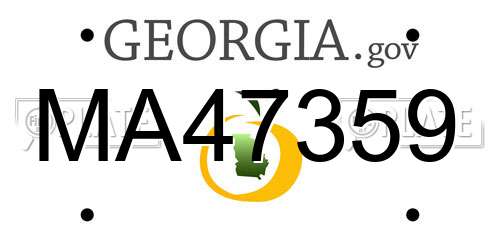MA47359 Georgia License Plate