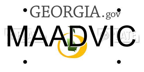 MAADVIC Georgia License Plate