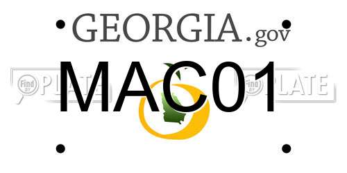 MAC01 Georgia License Plate