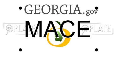 MACE Georgia License Plate
