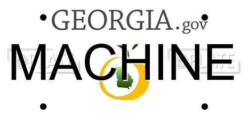 MACHINE Georgia License Plate