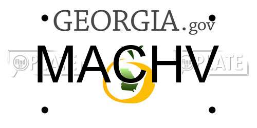 MACHV Georgia License Plate