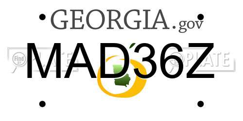 MAD36Z Georgia License Plate