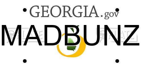 MADBUNZ Georgia License Plate