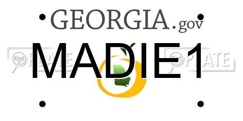 MADIE1 Georgia License Plate
