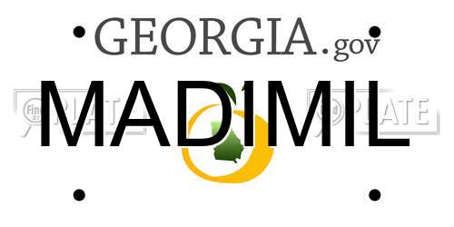 MADIMIL Georgia License Plate