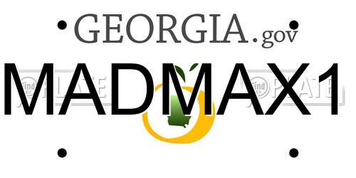 MADMAX1 Georgia License Plate