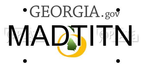 MADTITN Georgia License Plate