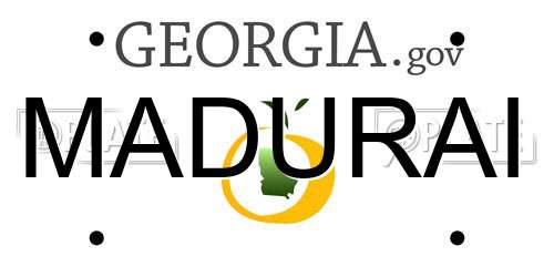 MADURAI Georgia License Plate