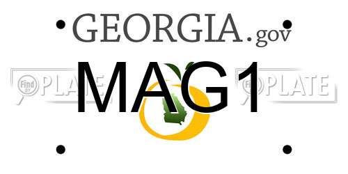 MAG1 Georgia License Plate