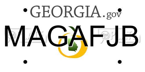 MAGAFJB Georgia License Plate