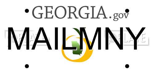 MAILMNY Georgia License Plate