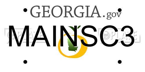 MAINSC3 Georgia License Plate